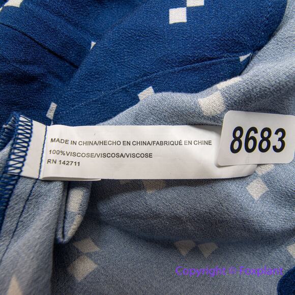 Eloquii blue romper white geometric print, women plus size 22 - Picture 13 of 14